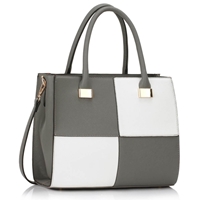 Picture of Xardi Grey/White Designer Medium Women Handbags