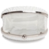 Picture of Xardi Ivory Oval Small Satin Bridal Clutch