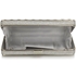 Picture of Xardi Silver Long Handheld Baguette Metal Clutch