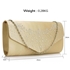 Picture of Xardi Nude Bridal Satin Diamanté Envelope Clutch Bag