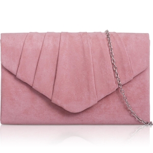 Picture of Xardi Blush Faux Suede Leather Women Clutch 