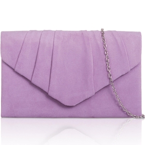 Picture of Xardi Lilac Faux Suede Leather Women Clutch 