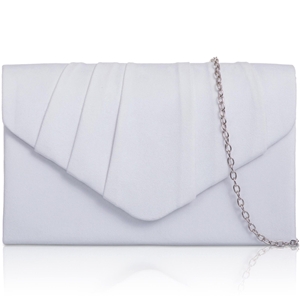 Picture of Xardi White Faux Suede Leather Women Clutch 