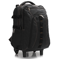 Picture of Xardi Black Wheely Canvas Unisex Backpack