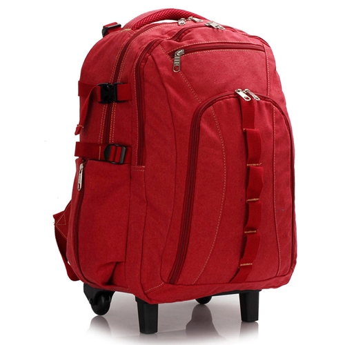 Picture of Xardi Red Wheely Canvas Unisex Backpack