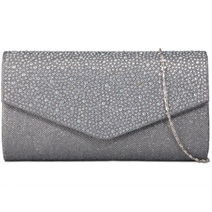 Picture of Xardi Grey Glitter Sparkling Evening Bag