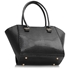 Picture of Xardi Black Textured Faux Leather Tote