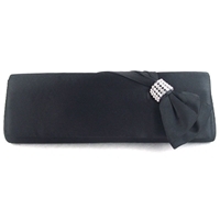 Picture of Xardi London Black Bow Detailed Evening Bag