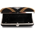Picture of Xardi London Black/Gold Beaded Sparkle Embellished Hard Clutch