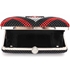 Picture of Xardi London Black/Red Beaded Sparkle Embellished Hard Clutch