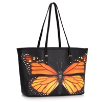 Picture of Xardi London Black Butterfly Large Blossom Floral Tote Bag