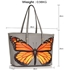 Picture of Xardi London Grey Butterfly Large Blossom Floral Tote Bag