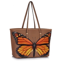 Picture of Xardi London Nude Butterfly Large Blossom Floral Tote Bag