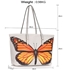 Picture of Xardi London White Butterfly Large Blossom Floral Tote Bag