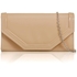 Picture of Xardi London Nude Diagonal Flap Patent Vinyl Leather Clutch Bag
