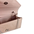 Picture of Xardi London Nude Diagonal Flap Patent Vinyl Leather Clutch Bag