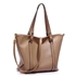 Picture of Xardi London Taupe Twin Handle Faux Leather Hobo Bag