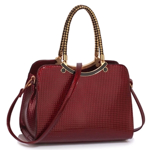 Picture of Xardi London Burgundy Patent Medium Ladies Handbag