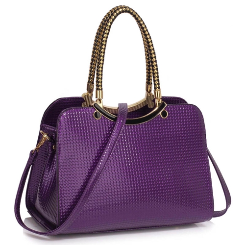 Picture of Xardi London Purple Patent Medium Ladies Handbag