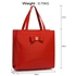 Picture of Xardi London Red Style 2 large patent leather tote shopper with bow 