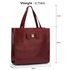 Picture of Xardi London Burgundy Style 2 large patent leather tote shopper with bow 