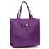 Picture of Xardi London Purple Style 2 large patent leather tote shopper with bow 