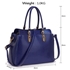 Picture of Xardi London Navy Style 2 Large Patent Shine Ladies Tote