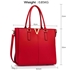 Picture of Xardi London Red Style 2 V - Split Design Tote Handbag 
