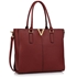 Picture of Xardi London Burgundy Style 2 V - Split Design Tote Handbag 