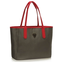 Picture of Xardi London Grey/Red Reversible 2 in 1 Large Women Tote