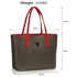 Picture of Xardi London Grey/Red Reversible 2 in 1 Large Women Tote