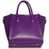 Picture of Xardi London Purple Medium Pu Leather Shopper Bag