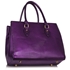 Picture of Xardi London Purple Embossed Patent Leather Shoulder Bag