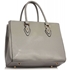 Picture of Xardi London Grey Embossed Patent Leather Shoulder Bag