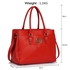 Picture of Xardi London Red Embossed Patent Leather Shoulder Bag