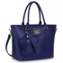 Picture of Xardi London Navy Embossed Bow Charm Patent Tote Bag