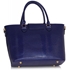 Picture of Xardi London Navy Embossed Bow Charm Patent Tote Bag