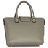 Picture of Xardi London Grey Embossed Bow Charm Patent Tote Bag