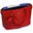 Picture of Xardi London Red Embossed Bow Charm Patent Tote Bag