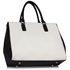 Picture of Xardi London Black/White Style 1 Extra Large Laptop Weekender Ladies Tote Bag