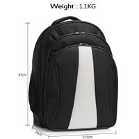 Picture of Xardi London Black/White Unisex Cabin Backpack Baggage  