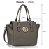 Picture of Xardi London Grey Wide Leather Ladies Tote Bag