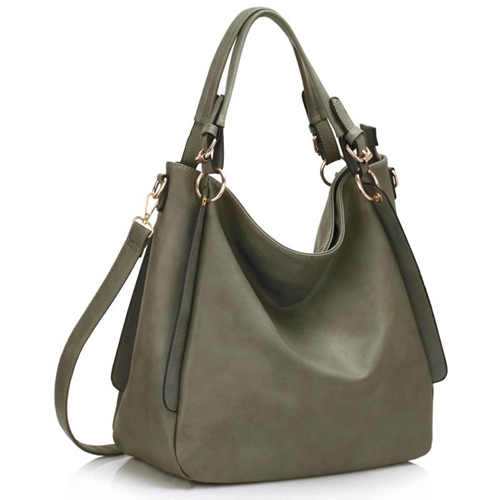 Picture of Xardi London Grey Large Soft Faux Leather Hobo Bags