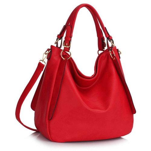 Picture of Xardi London Red Large Soft Faux Leather Hobo Bags