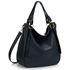 Picture of Xardi London Navy Large Soft Faux Leather Hobo Bags