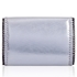 Picture of Xardi London Silver Metallic Synthetic Chain Trim Evening Clutch Bag