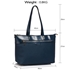 Picture of Xardi London Navy Extra Large Plain Zip Tote Faux Leather Grab Handbag
