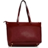 Picture of Xardi London Burgundy Extra Large Plain Zip Tote Faux Leather Grab Handbag