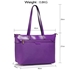 Picture of Xardi London Purple Extra Large Plain Zip Tote Faux Leather Grab Handbag