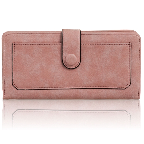 Picture of Xardi London Rose Quartz Large Bi-fold Button Women Wallet 